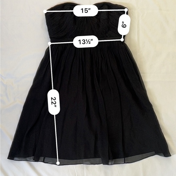 J. Crew Black Strapless Wedding Dress - Picture 4 of 9